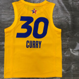 Men's Stephen Curry All-Star 2021 Yellow Swingman Player Jersey