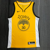 Men's Stephen Curry V-neck Yellow Player Jersey - Statement Edition