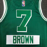 Men's Jaylen Brown Green Team Jersey - 75th Anniversary City Edition