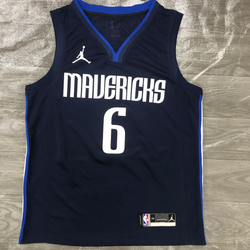 Men's Kristaps Porzingis Navy 2020-21 Swingman Player Jersey - Statement Edition