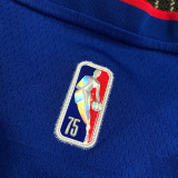Men's Allen Iverson Blue Team Jersey - 75th Anniversary Edition