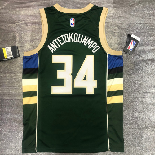 Men's Giannis Antetokounmpo 2020-21 Green Swingman Jersey - Icon Edition