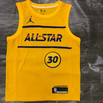 Men's Stephen Curry All-Star 2021 Yellow Swingman Player Jersey