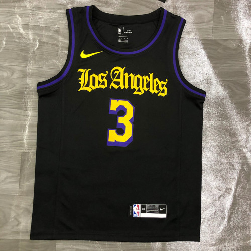 Men's Anthony Davis 2020-21 Black Swingman Player Jersey - Noche Latina