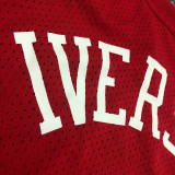 Allen Iverson Men's Red Player Jersey - Throwback Edition