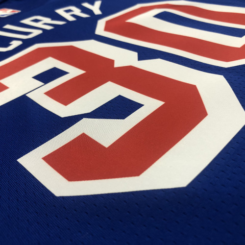 Men's Stephen Curry Blue Team Jersey - 75th Anniversary Classics Edition