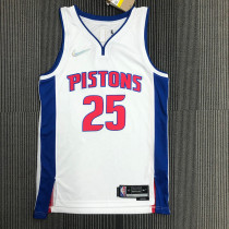 Men's Derrick Rose White Team Jersey - 75th Anniversary Edition