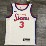 Men's Allen Iverson White Finished Swingman Player Jersey - Retro Classics Edition