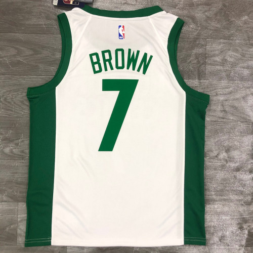 Men's Jaylen Brown White 2020-21 Swingman Player Jersey - City Edition