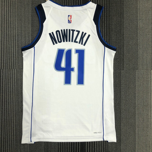 Men's Dirk Nowitzki White Team Jersey - 75th Anniversary Edition