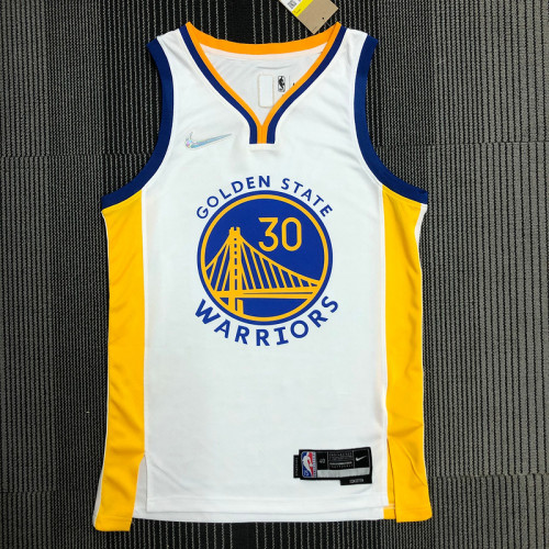 Men's Stephen Curry White Team Jersey - 75th Anniversary Edition