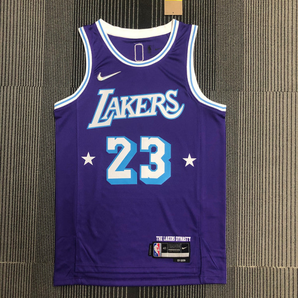 Men's LeBron James Purple Team Jersey - 75th Anniversary City Edition