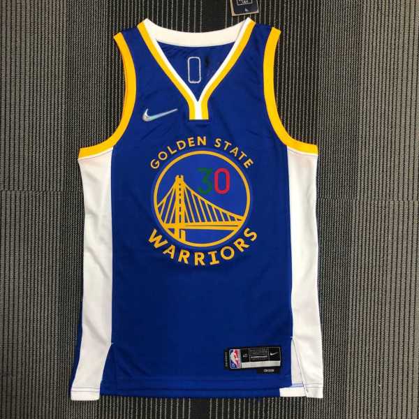Men's Stephen Curry Blue Team Jersey - 75th Anniversary Edition