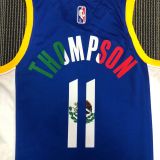 Men's Klay thompson Blue Team Jersey - 75th Anniversary Edition