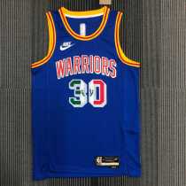 Men's Stephen Curry Blue Retro Team Jersey - 75th Anniversary Edition