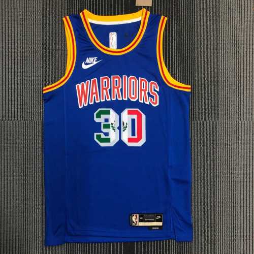 Men's Stephen Curry Blue Retro Team Jersey - 75th Anniversary Edition