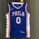 Men's Tyrese Maxey Blue Team Jersey - 75th Anniversary Edition