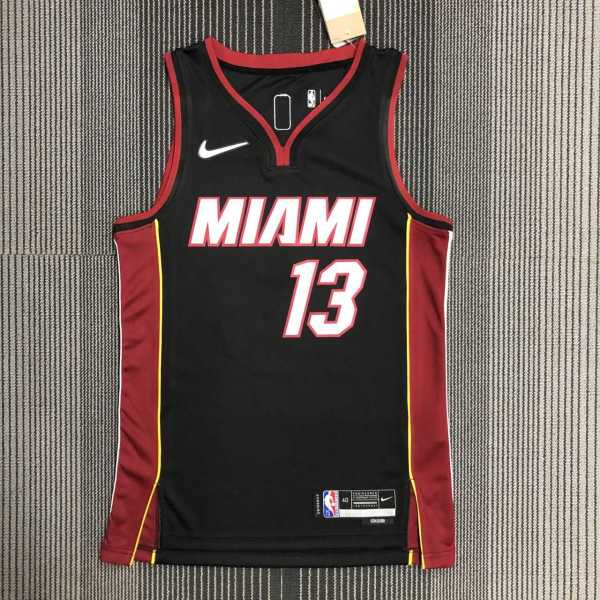 Men's Bam Adebayo Black Team Jersey - 75th Anniversary Edition
