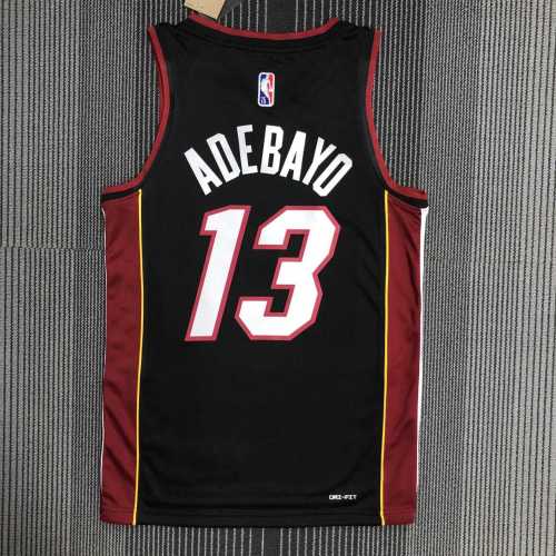 Men's Bam Adebayo Black Team Jersey - 75th Anniversary Edition