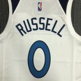 Men's D'Angelo Russell White Team Jersey - 75th Anniversary Edition