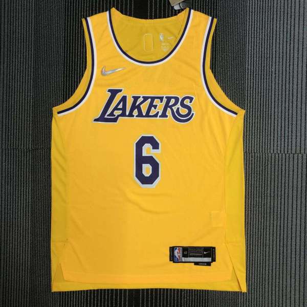 Men's LeBron James Yellow Team Jersey - Authentic Edition