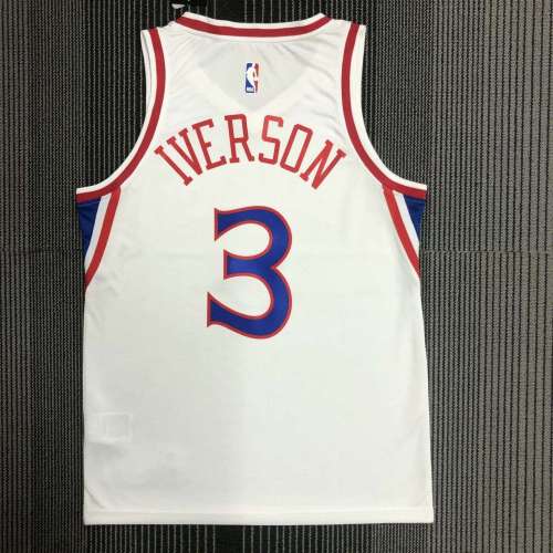 Men's Allen Iverson White Team Jersey