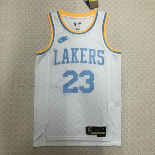 Men's LeBron James White Retro Team Jersey