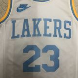 Men's LeBron James White Retro Team Jersey