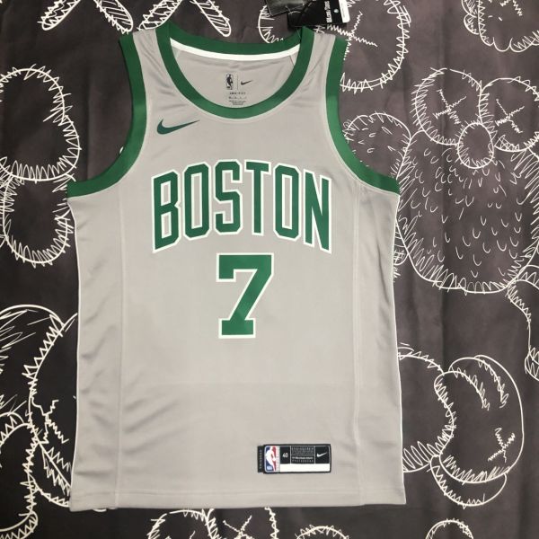 Men's Jaylen Brown Gray Team Jersey