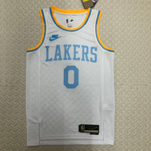 Men's Russell Westbrook White Retro Team Jersey