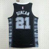 Men's Tim Duncan Black Team Jersey - Statement Edition