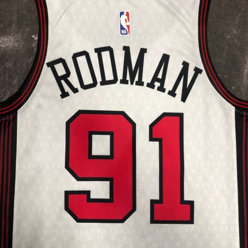 Men's Dennis Rodman White Team Jersey - City Edition