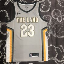 Men's LeBron Raymone James Gray Team Jersey