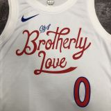 Men's Tyrese Maxey White Team Jersey - City Edition