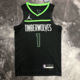 Men's Anthony Edwards Black Team Jersey - Statement Edition