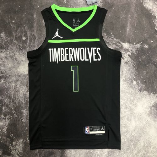 Men's Anthony Edwards Black Team Jersey - Statement Edition