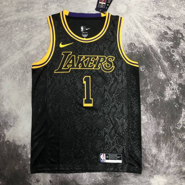 Men's D'Angelo Russell Black Team Jersey