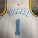 Men's D'Angelo Russell White Retro Team Jersey