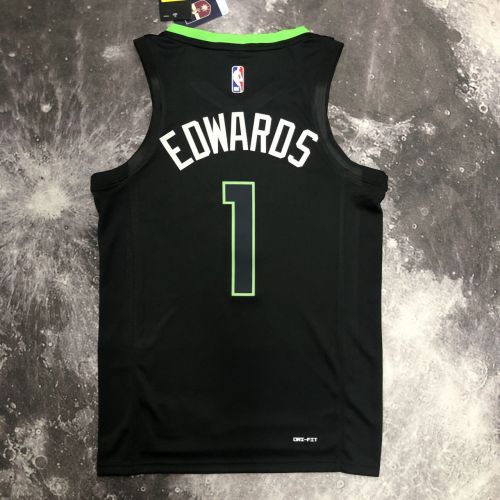 Men's Anthony Edwards Black Team Jersey - Statement Edition