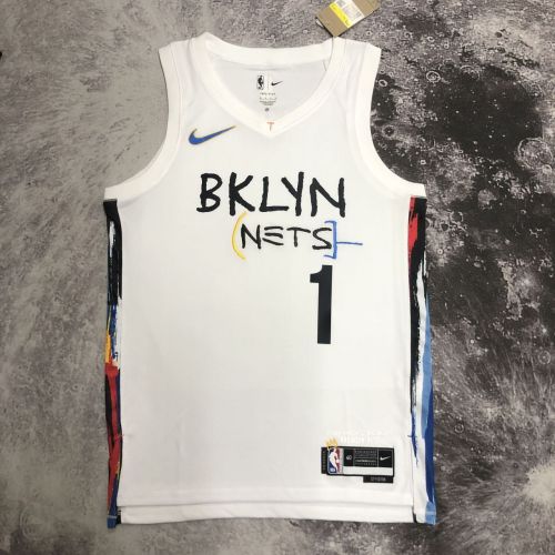 Men's Mikal Bridges White Team Jersey - City Edition