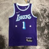 Men's D'Angelo Russell Purple Team Jersey - City Edition