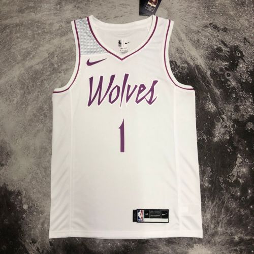 Men's Anthony Edwards White Team Jersey