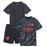 Kids Manchester City 23/24 Third Jersey and Short Kit