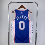 Men's Tyrese Maxey Blue Team Jersey