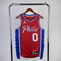 Men's Tyrese Maxey Red Team Jersey - Statement Edition