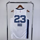 Men's Derrick Rose White Team Jersey