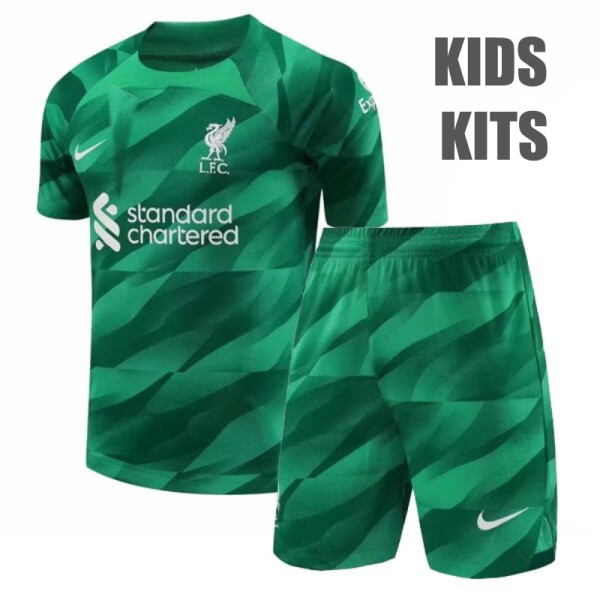 Kids Liverpool 23/24 Goalkeeper Jersey and Short Kit