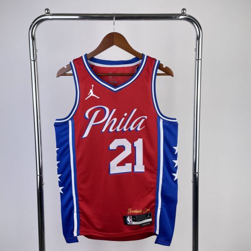 Men's Joel Embiid Red Team Jersey - Statement Edition