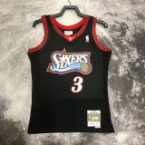 Men's M&N 1997∕98 Allen Iverson Black Retro Jersey