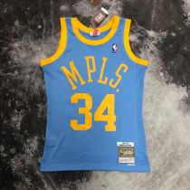 Men's M&N 2002 Shaquille O'Neal Blue Retro Jersey